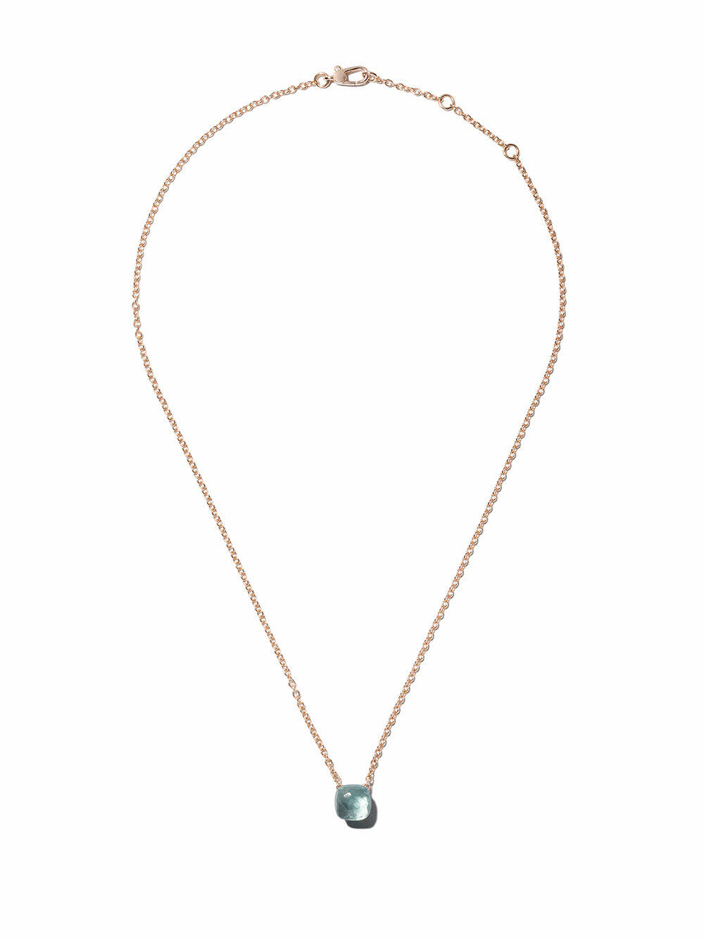 Pomellato - 18K Rose Gold Nudo Blue Topaz Pendant Necklace