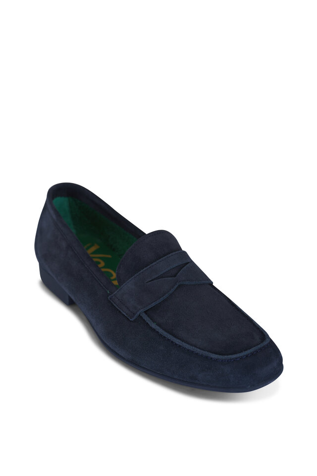 To Boot Men\'s Suede Slip-On Loafers in Slate Blue TO BOOT NEW YORK Dylan Suede Penny Loafer (Men) | Nordstrom main image 3