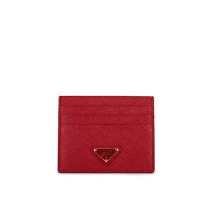 Prada Red Leather Card Holder