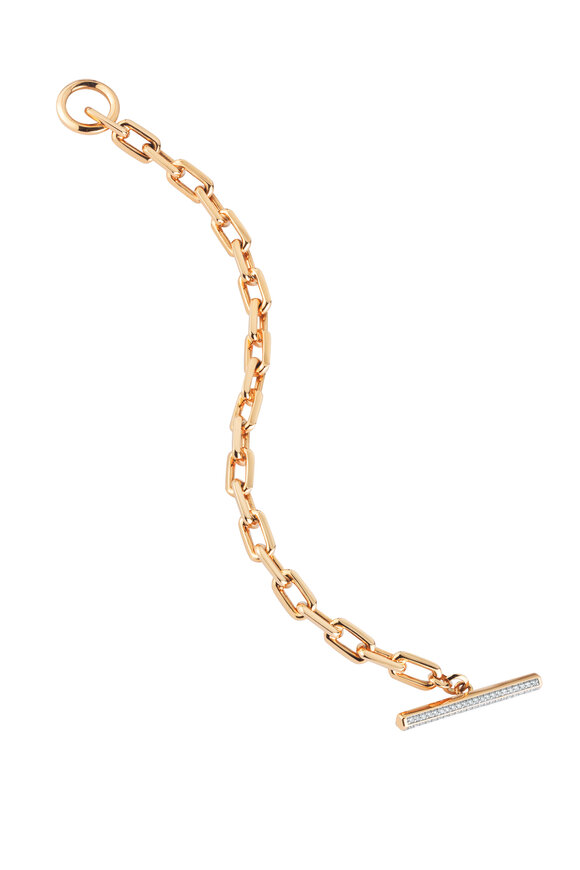 Walters Faith - Saxon 18K Rose Gold Diamond Toggle Bracelet 