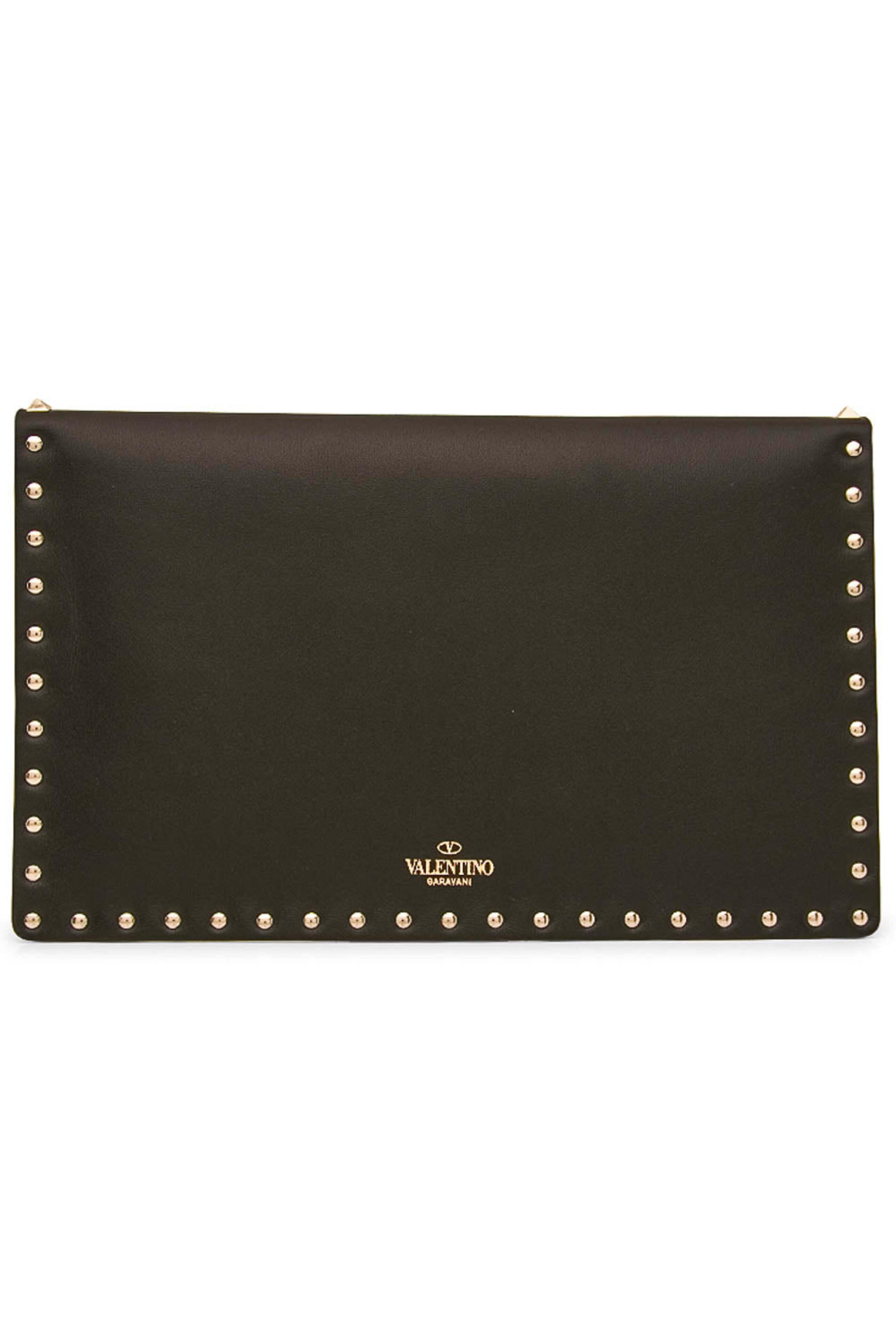 Valentino Garavani - Black Rockstud Envelope Clutch