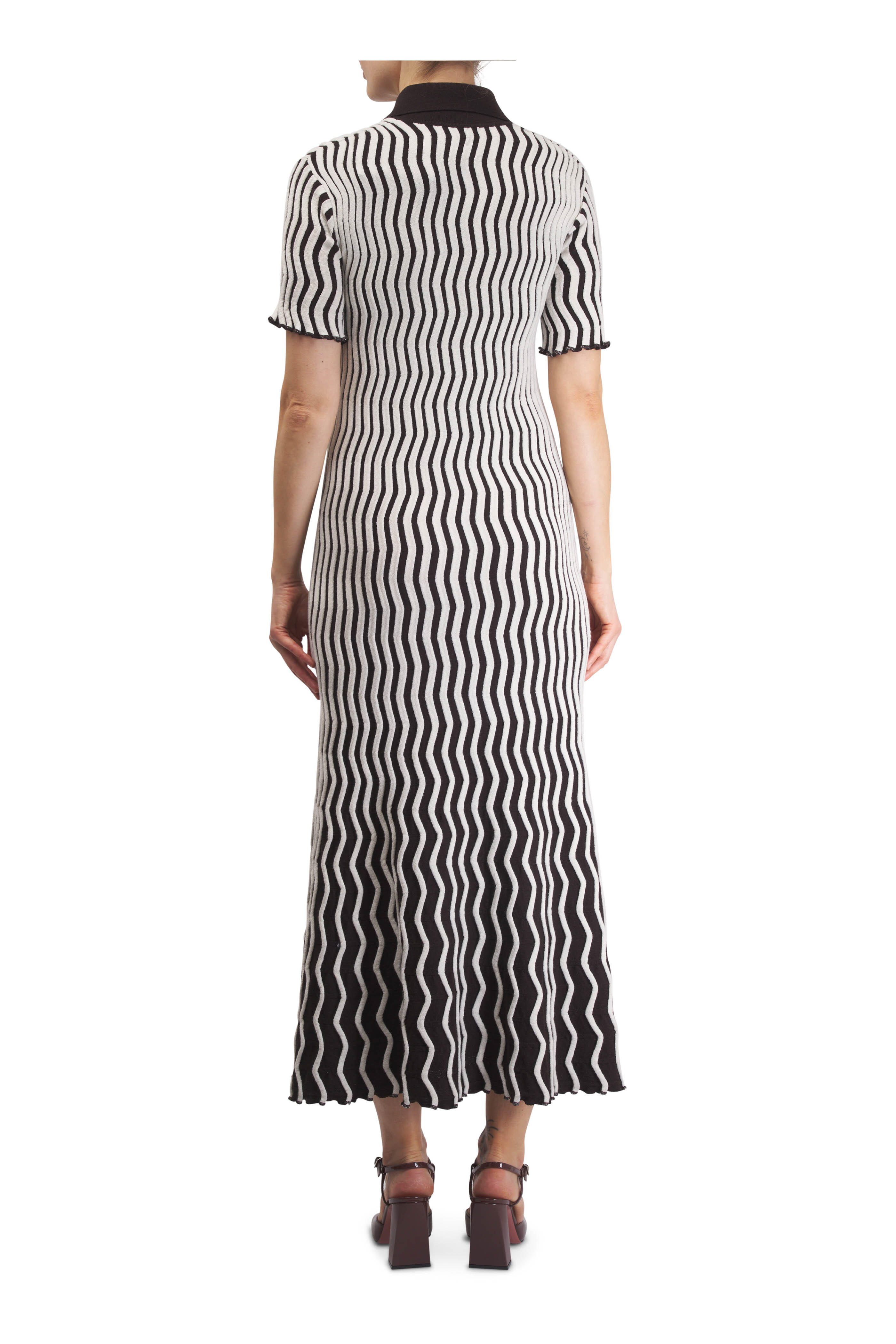 【関税＆送料込み】Bottega Veneta Linen And Viscose Dress Bottega Veneta® Women's Viscose And Linen Dress in Chalk