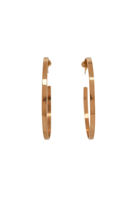 Genevieve Lau Flat Round Yellow Gold Hoops
