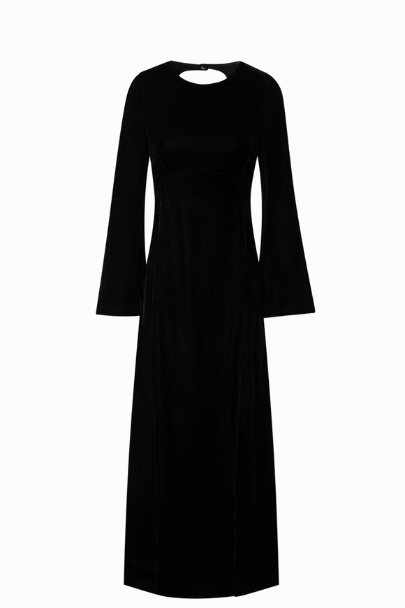 Akris Punto - Black Techno Velvet Midi Dress 