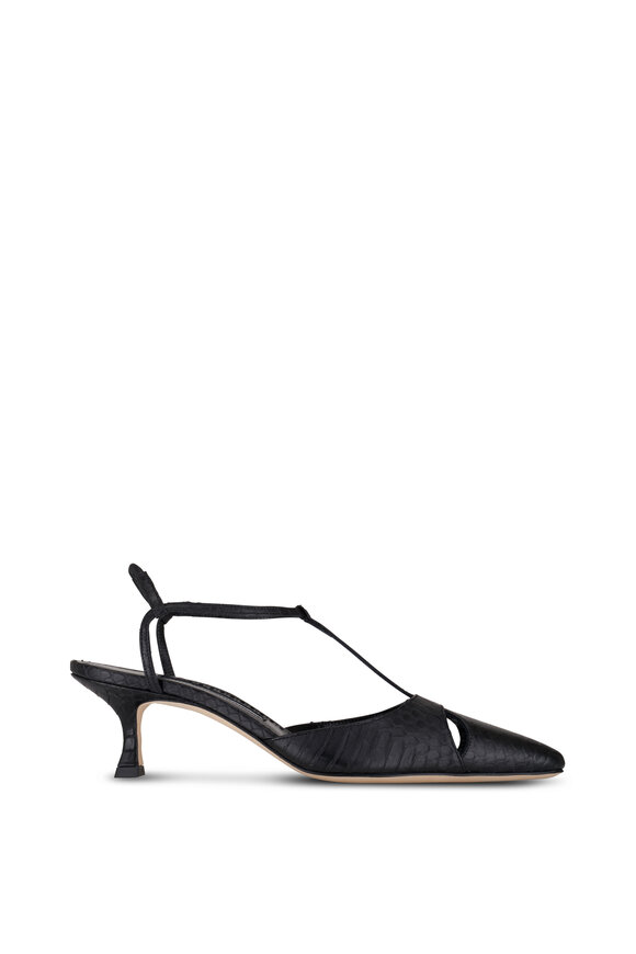 Manolo Blahnik - Turgimod Black T-Strap Pump, 50mm 