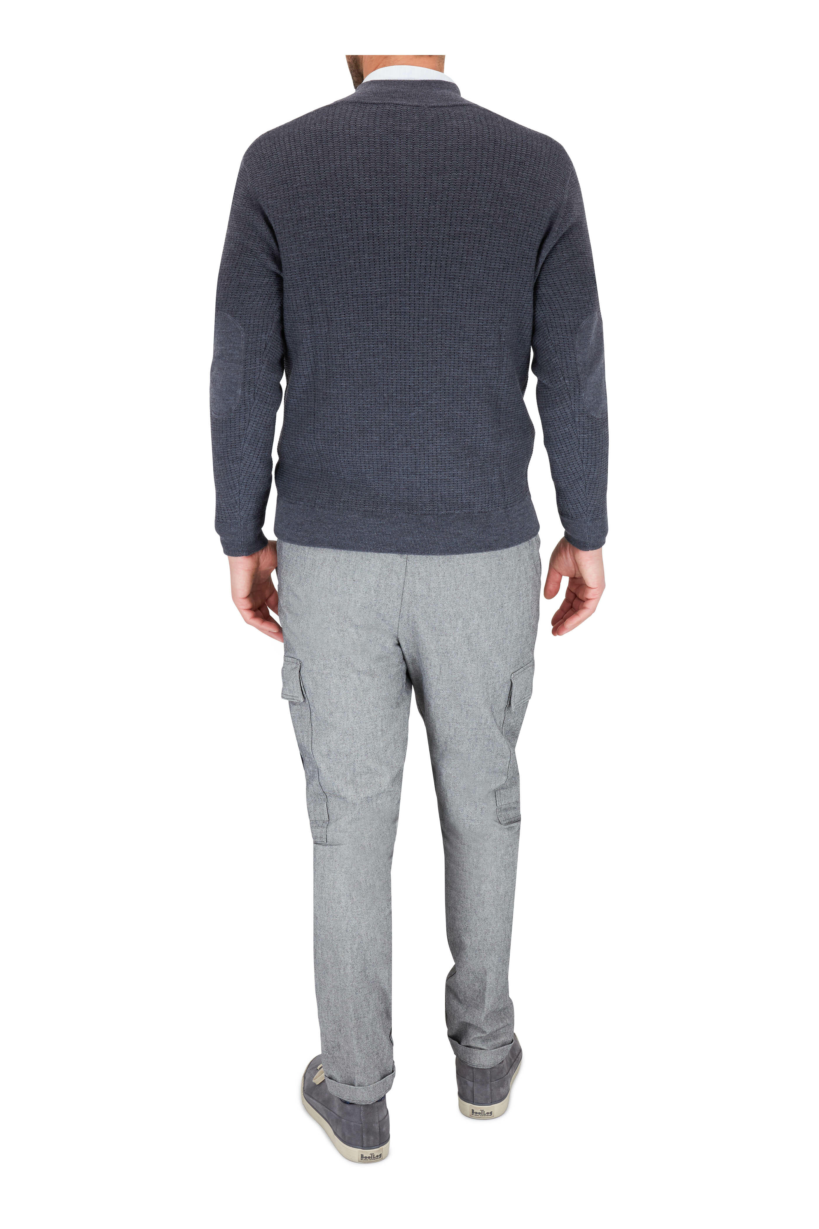 John Varvatos - Gray Vulcanized Suede Low-Top Sneaker