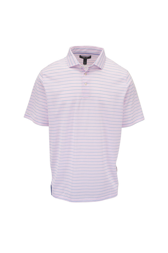 RLX Ralph Lauren Pink Yarn Dyed Striped Polo