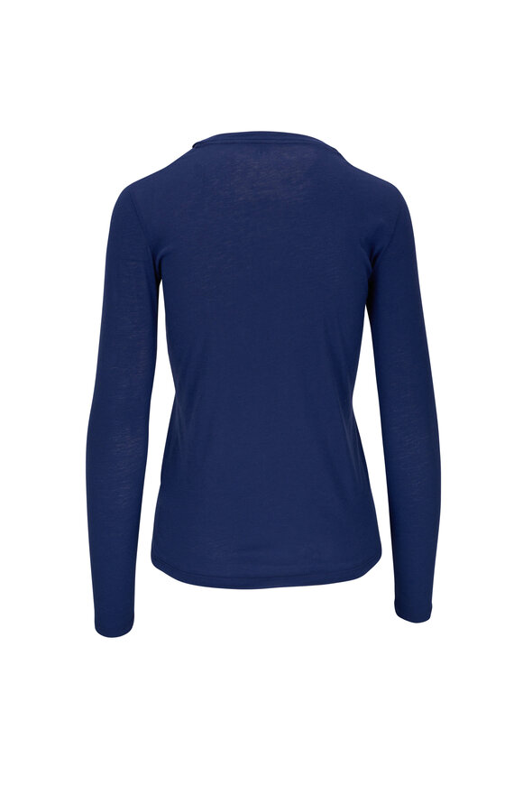 Vince - Caspian Blue Cotton T-Shirt 