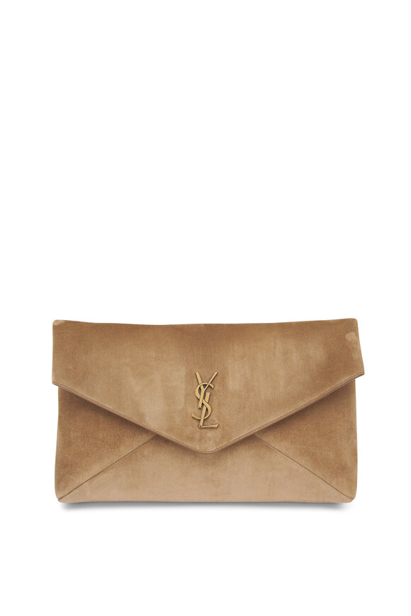 Saint Laurent - Uptown Pouch Vintage White Leather Envelope