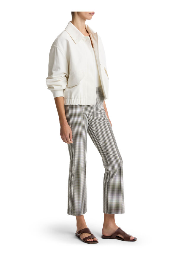 Vince Niki Tapenade Gingham Crop Flare Pant - view 4