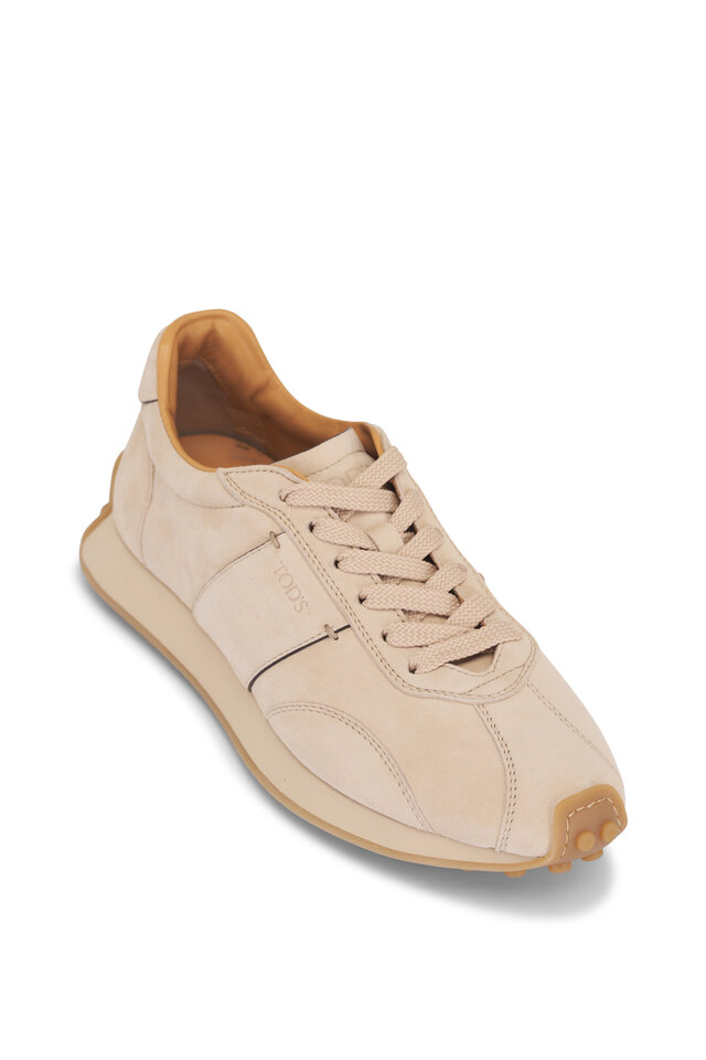 スニーカー SANTONI Men Sneakers MBPL22072FARTSE2 50 Beige Santoni - Beige Leather Slip On Sneaker | Mitchell Stores