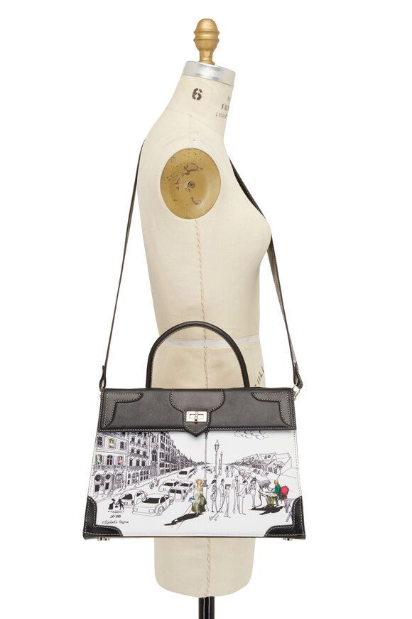 Marquise Paris - Black & White Parisian Life Voltaire Bag