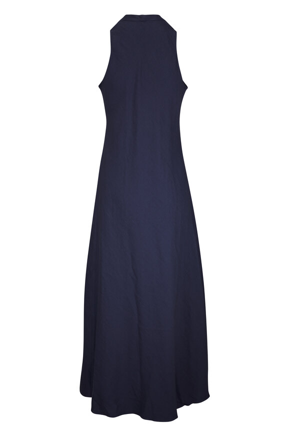 Peter Cohen Vest Navy Stretch Linen Viscose Tank Dress - view 3