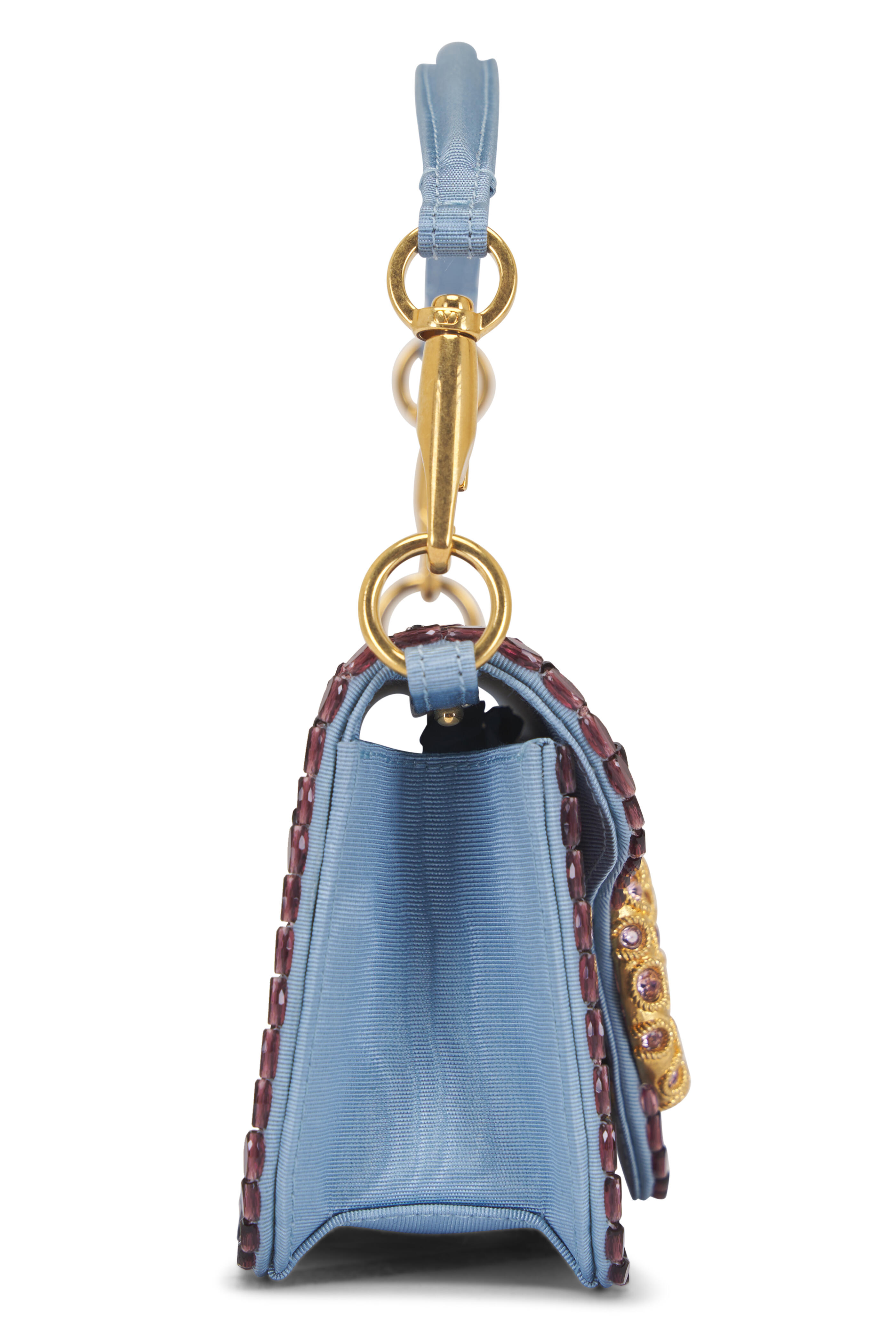 Valentino Garavani - Small Loco Amethyst & Cloudy Blue Embroidered Bag