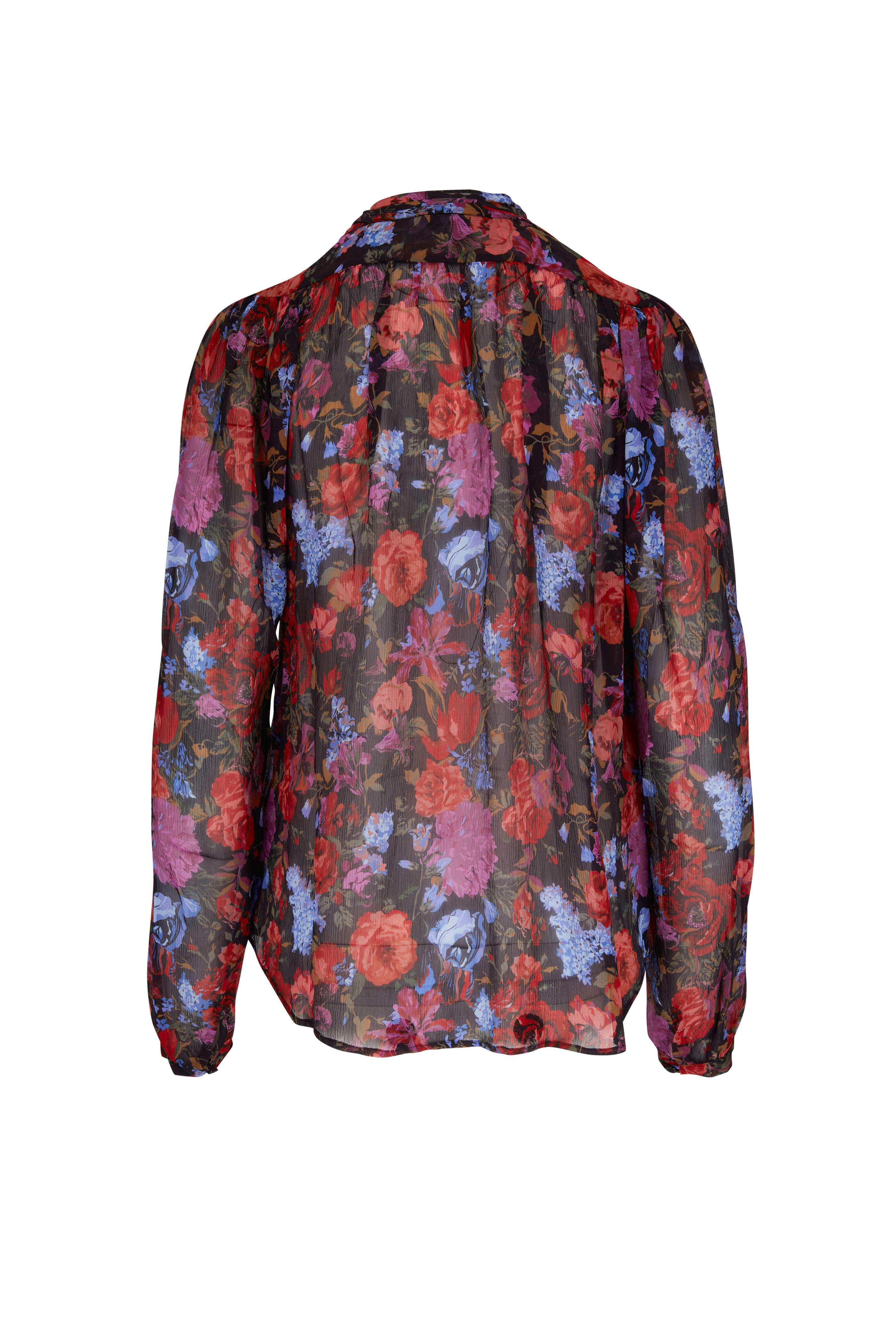 Paige - Elynne Blue Multi Silk Blouse