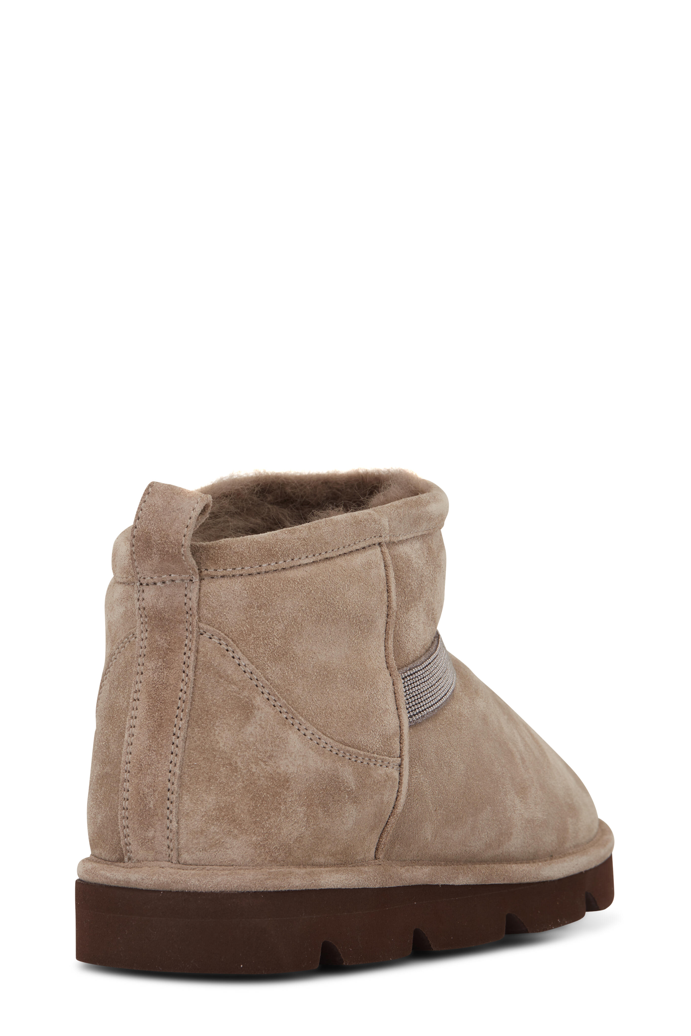 ショートブーツ・ブーティ BRUNELLO CUCINELLI Ankle Boots Women Suede Gray/Turtledove Brunello Cucinelli - Gray Suede Short Ankle Boot