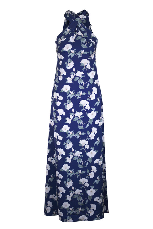 Sachin Babi Laurant Navy Floral Gown - view 1