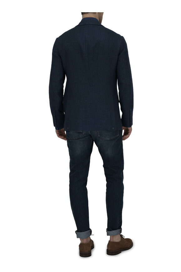 Brunello Cucinelli - Solid Indigo Linen & Wool Sportcoat