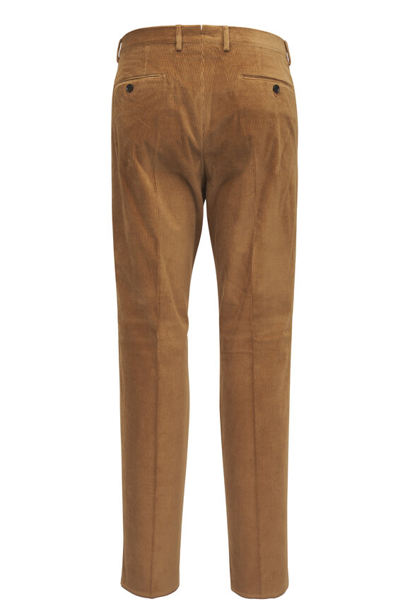 Maurizio Baldassari Camel Solid Stretch Corduroy Pant - view 4