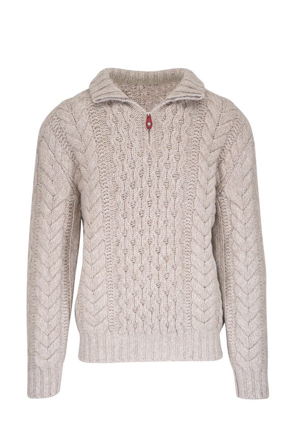 ニット・セーター BRUNELLO CUCINELLI Zip cardigan Beige MNI708616 Brunello Cucinelli - Beige Cotton Full Zip Cardigan