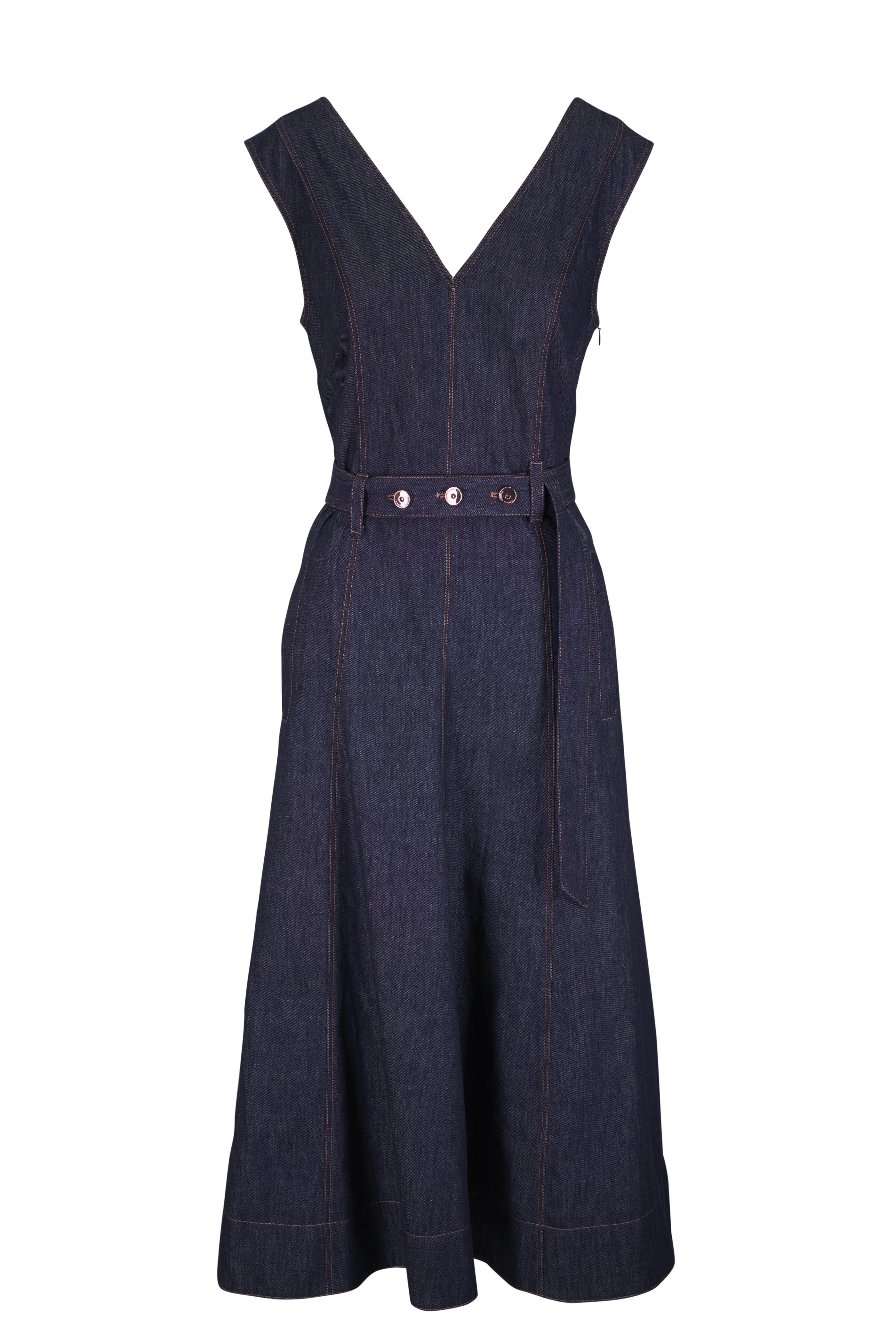 Brunello Cucinelli - Denim Twill Flared Dress