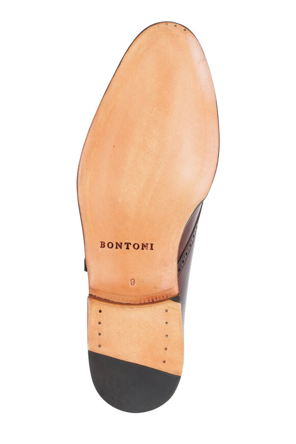 Bontoni - Fabuloso Wood Leather Monk Strap Dress Shoe 