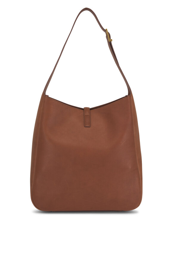 Saint Laurent Large Le 5 À 7 Supple Toasted Brown Leather Bag - view 2