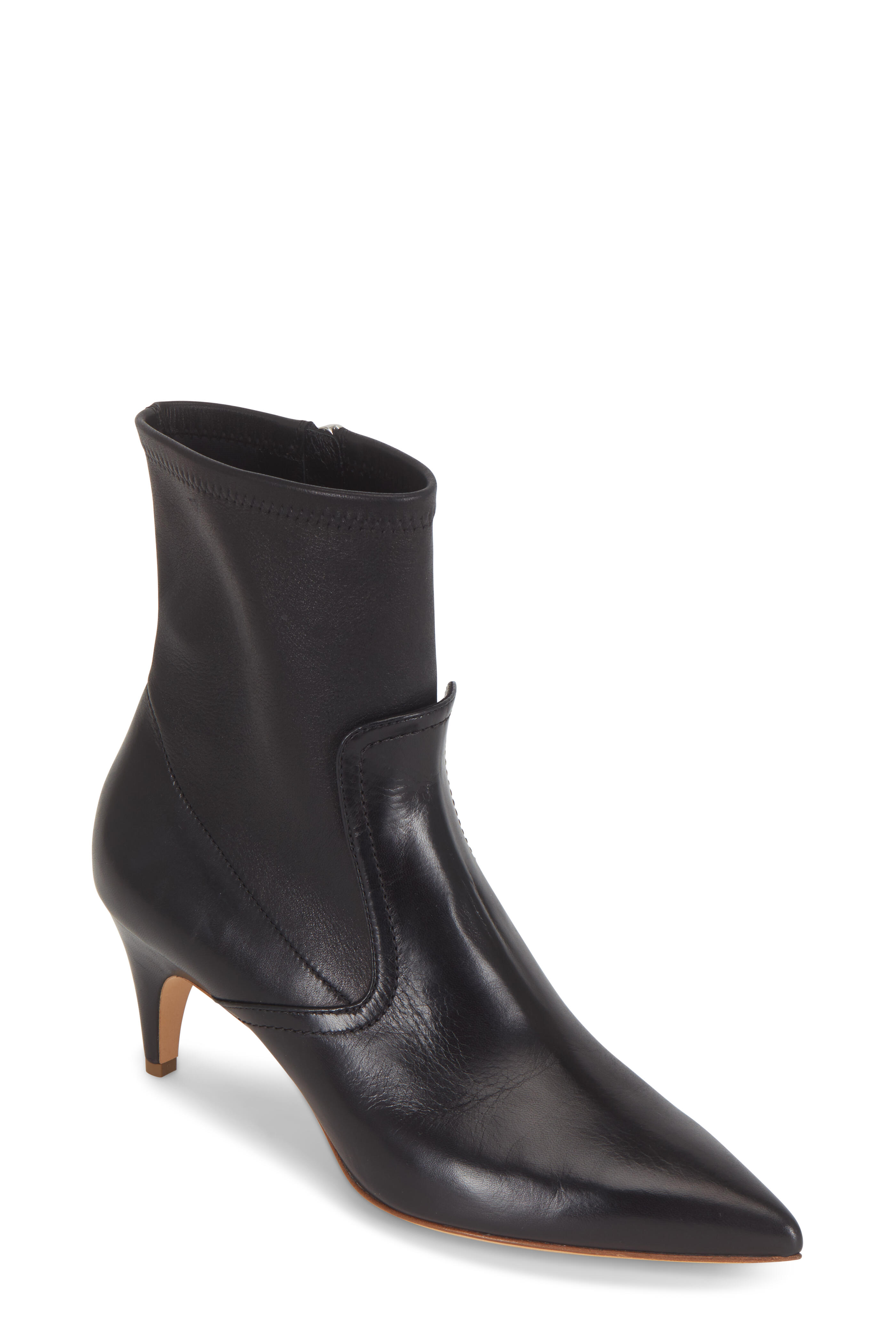 Derek Lam - Blair Black Stretch Leather Bootie, 70mm