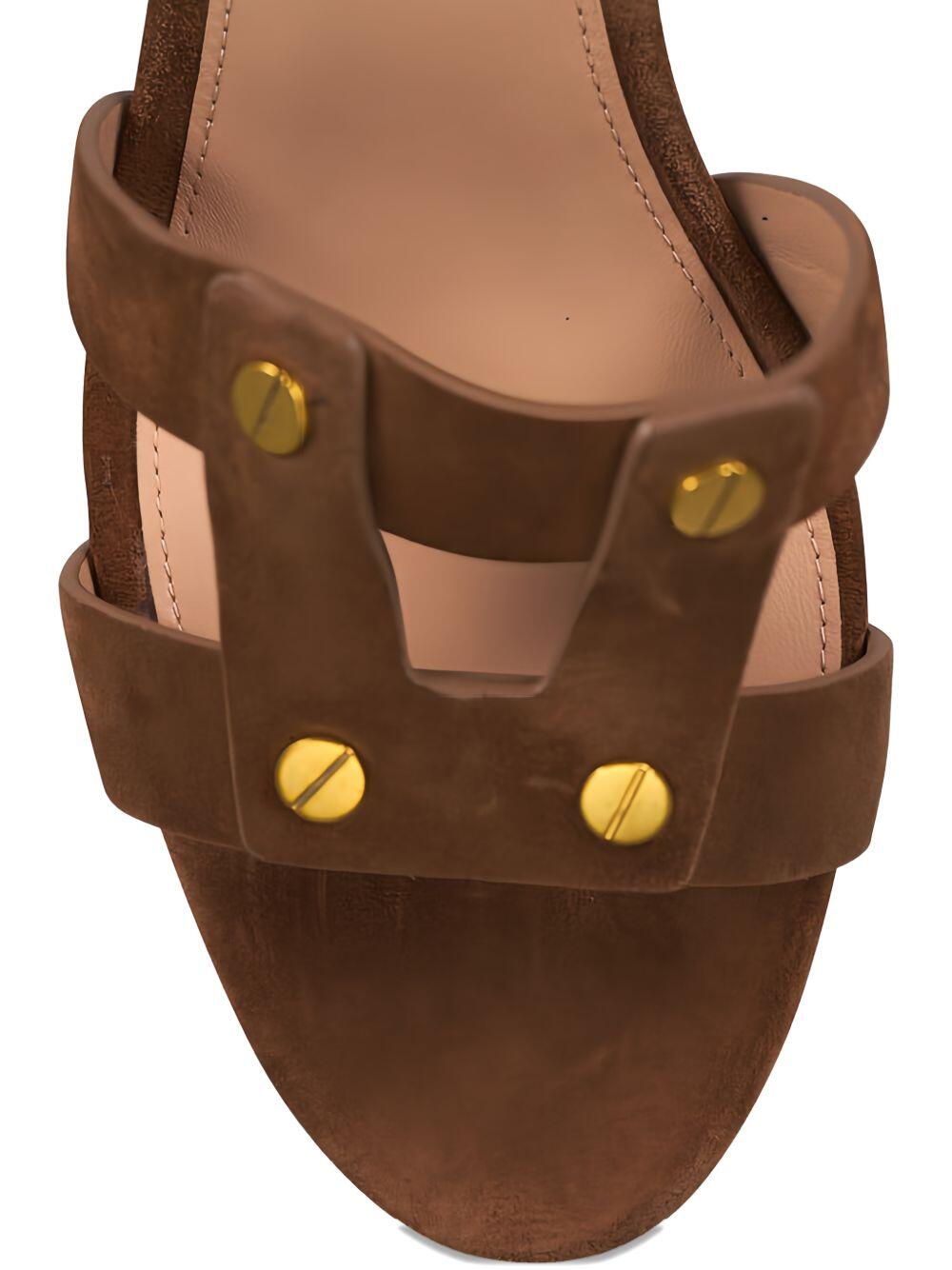 Veronica Beard - Via Chestnut Suede Sandal, 55mm