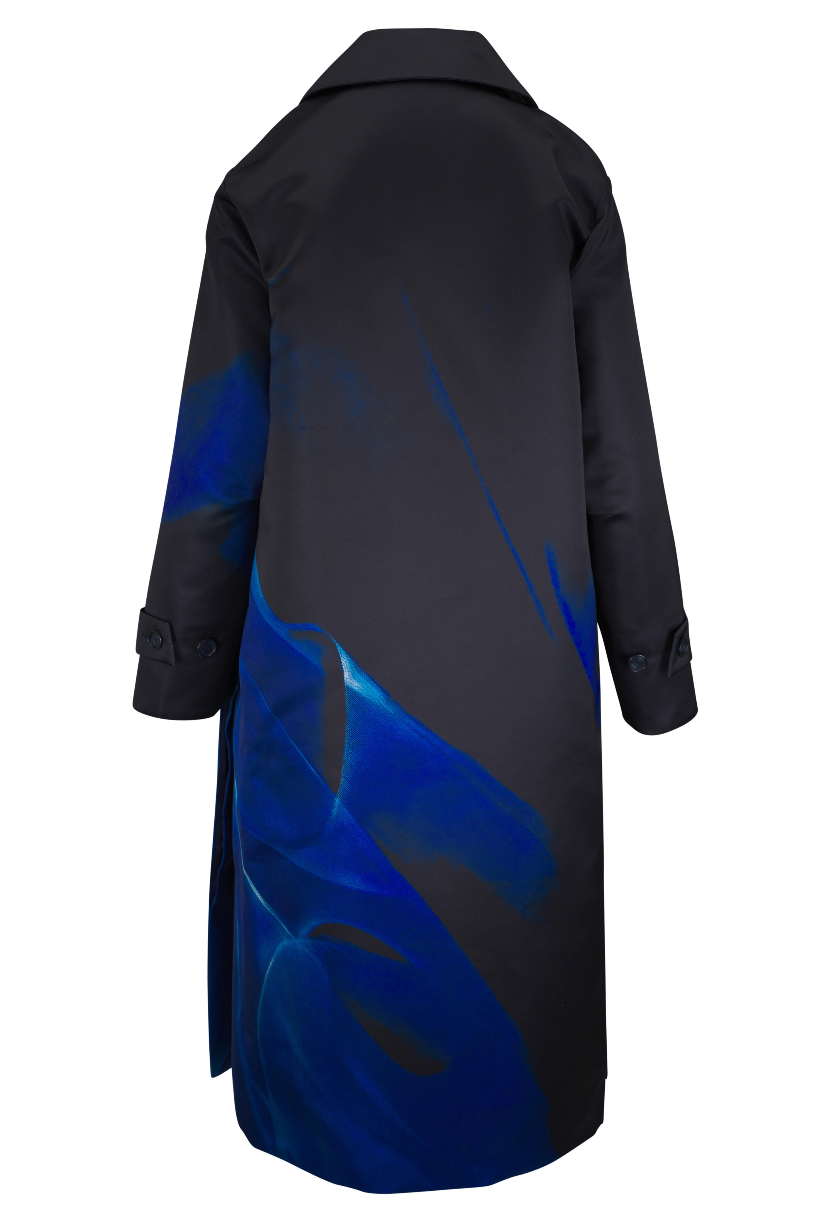 Akris - Elliot Black & Royal Blue Trench Coat