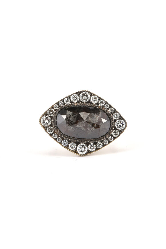 Sylva & Cie 18k Yellow Gold Rough Cut Diamond Susan Ring - view 1