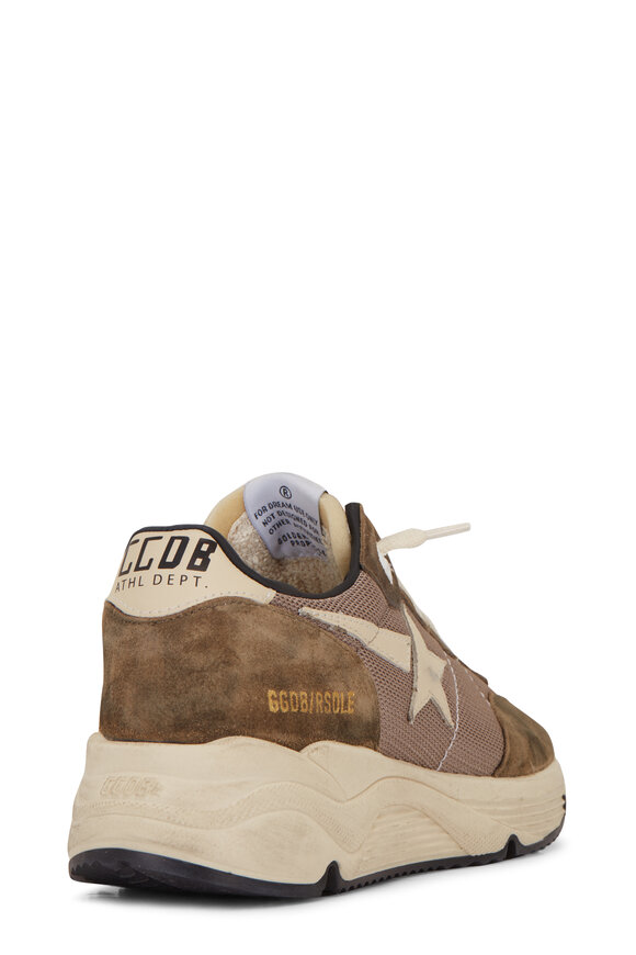 Golden Goose - Running Olive Green & Cream Sneaker