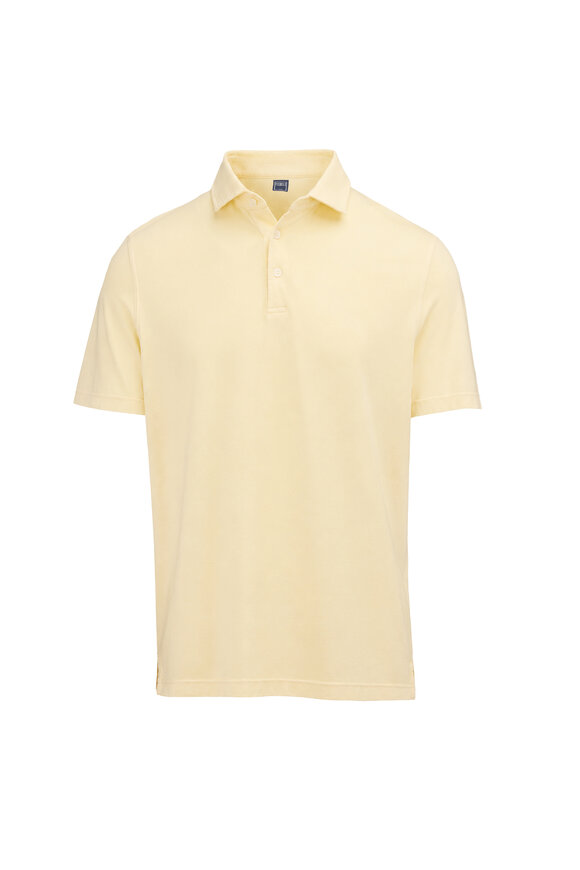 Fedeli Yellow Jersey Cotton Polo - view 1