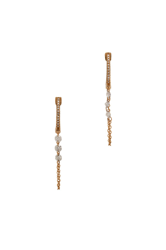 Kai Linz 18K Floating Diamond Drop Earrings