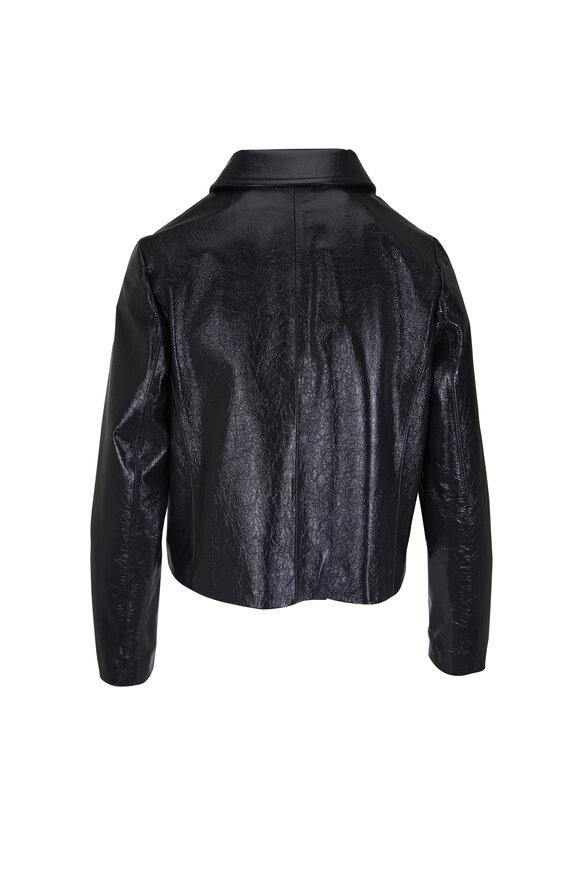 Kiton Dark Navy Leather Jacket - view 4