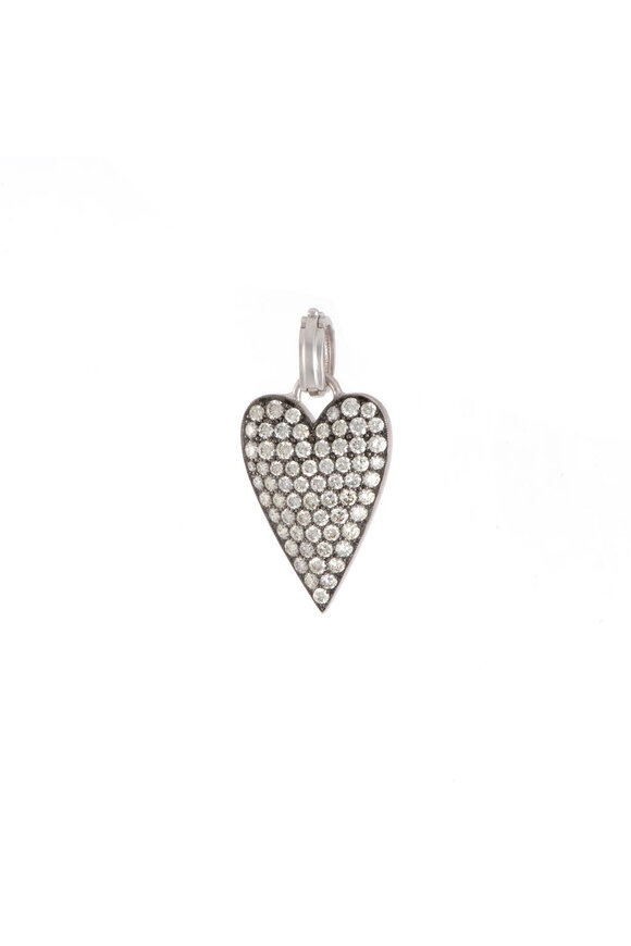 Sylva & Cie Small Diamond Heart Pendant - view 1