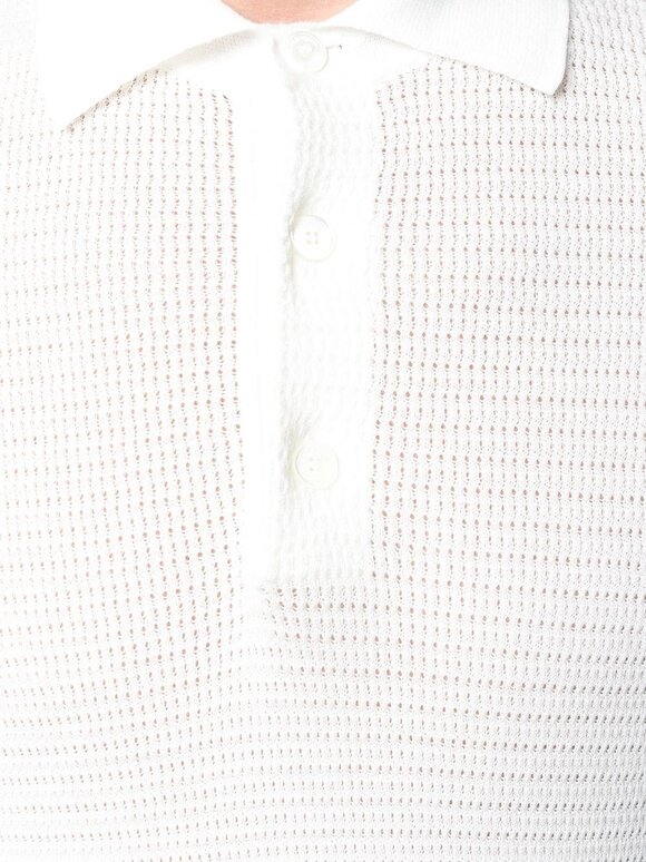 Zegna - White Banded Hem Pocket Polo