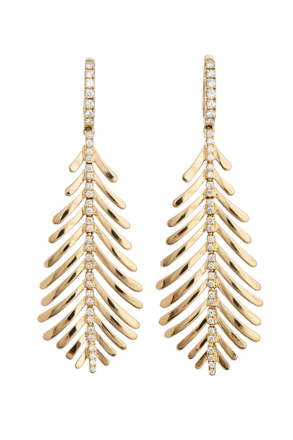 Sidney Garber - Diamond Spine Plume Earrings