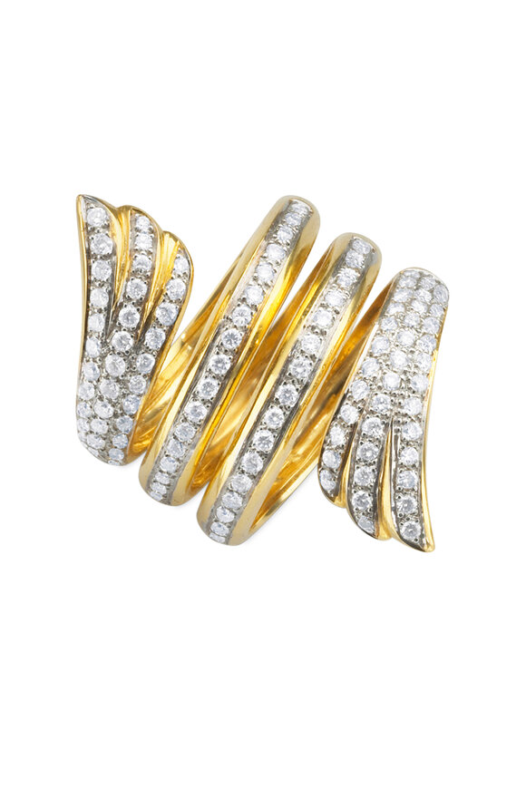 Monica Rich Kosann - Yellow Gold Mercury Wrap Diamond Ring