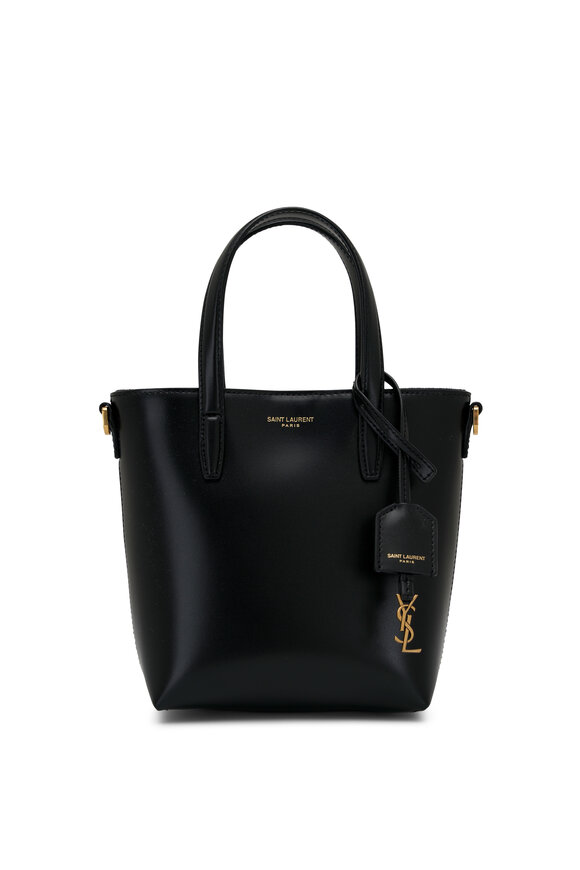 Saint Laurent - Mini Toy Black Leather Shopping Bag