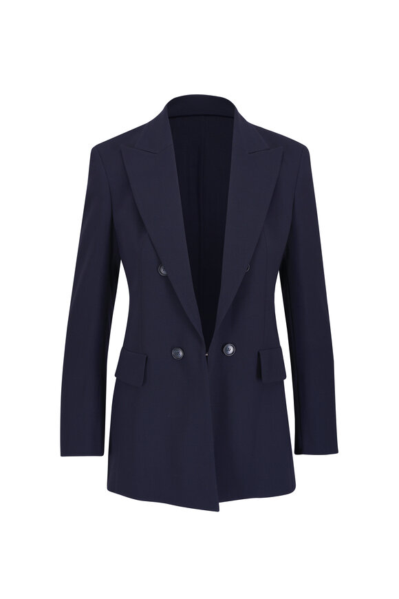 Akris - Blue Iridescent Silk Techno Jacket | Mitchell Stores