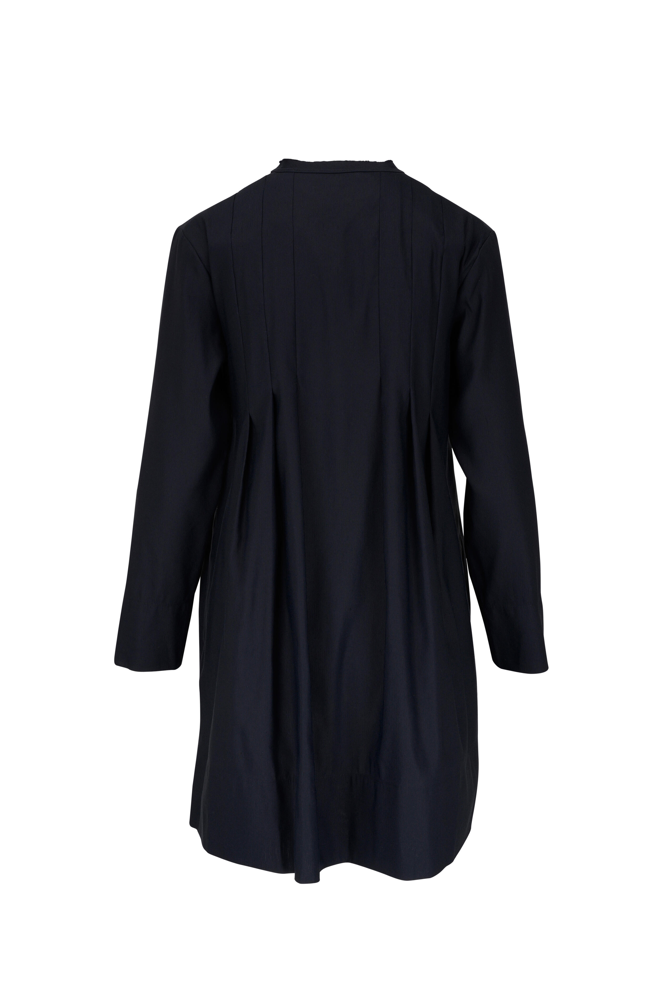 Vince - Black Trapeze Pleated Long Sleeve Dress | Mitchell Stores