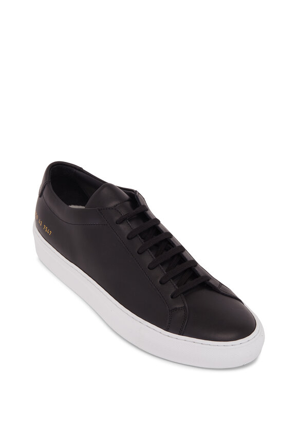 Common Projects Achilles Black Leather Low Top Sneaker 