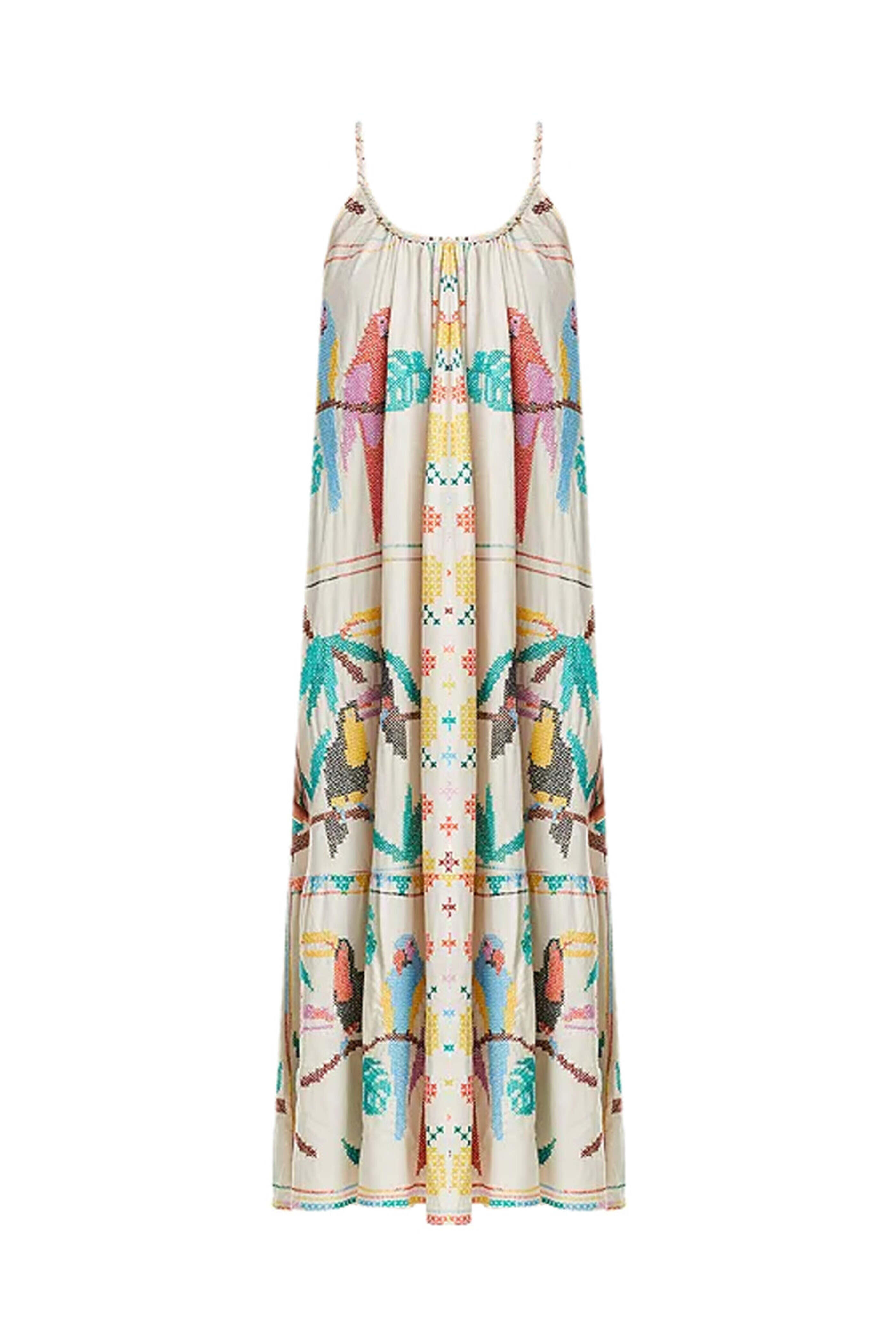 Farm Rio - Bird Scarf Maxi Dress