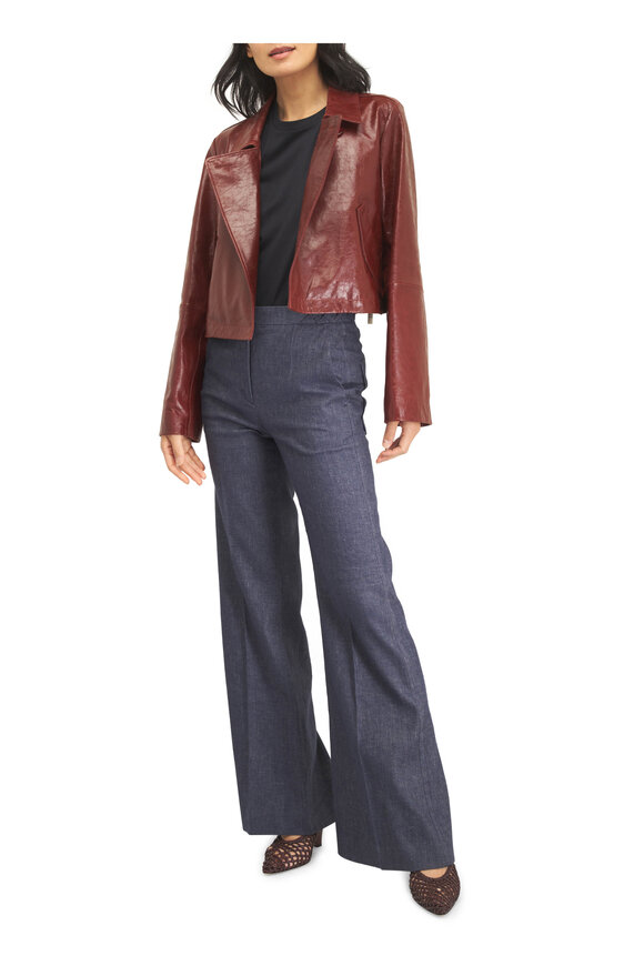Dorothee Schumacher Fluid Denim Blue Flare Pant - view 2