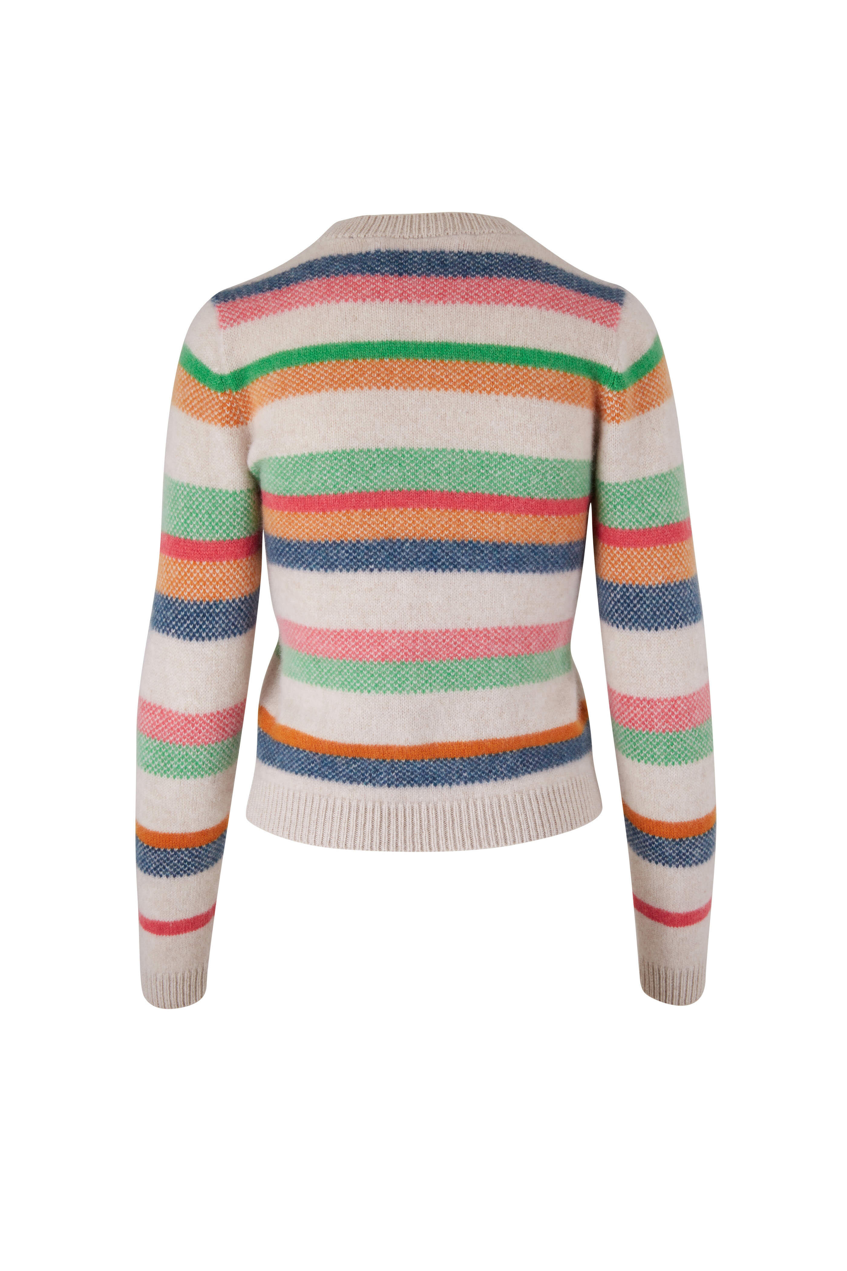 The Elder Statesman - Multicolor Stripe Heavy Cashmere Sweater
