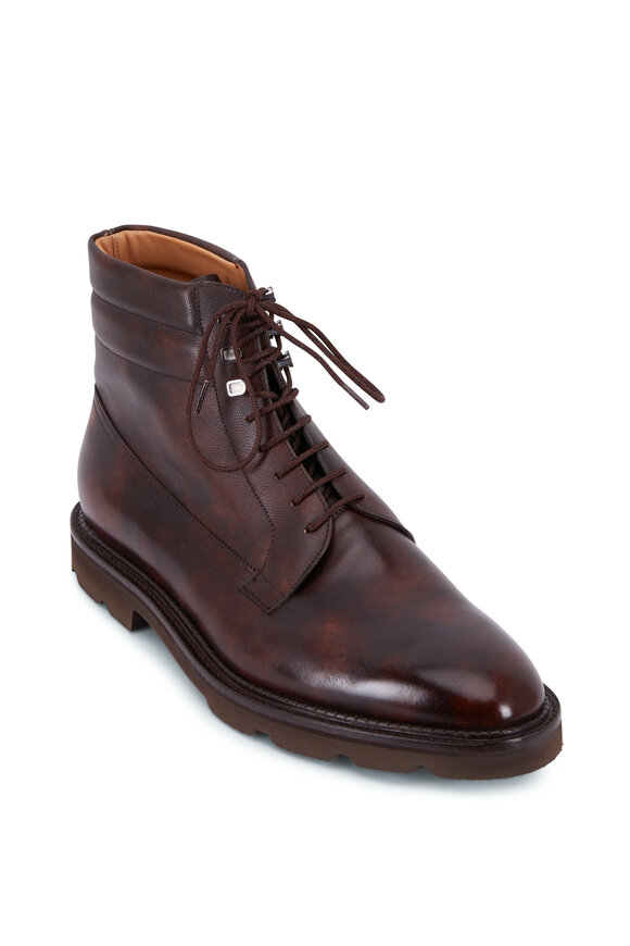 John Lobb - Alder Dark Brown Leather Light Weight Sole Boot