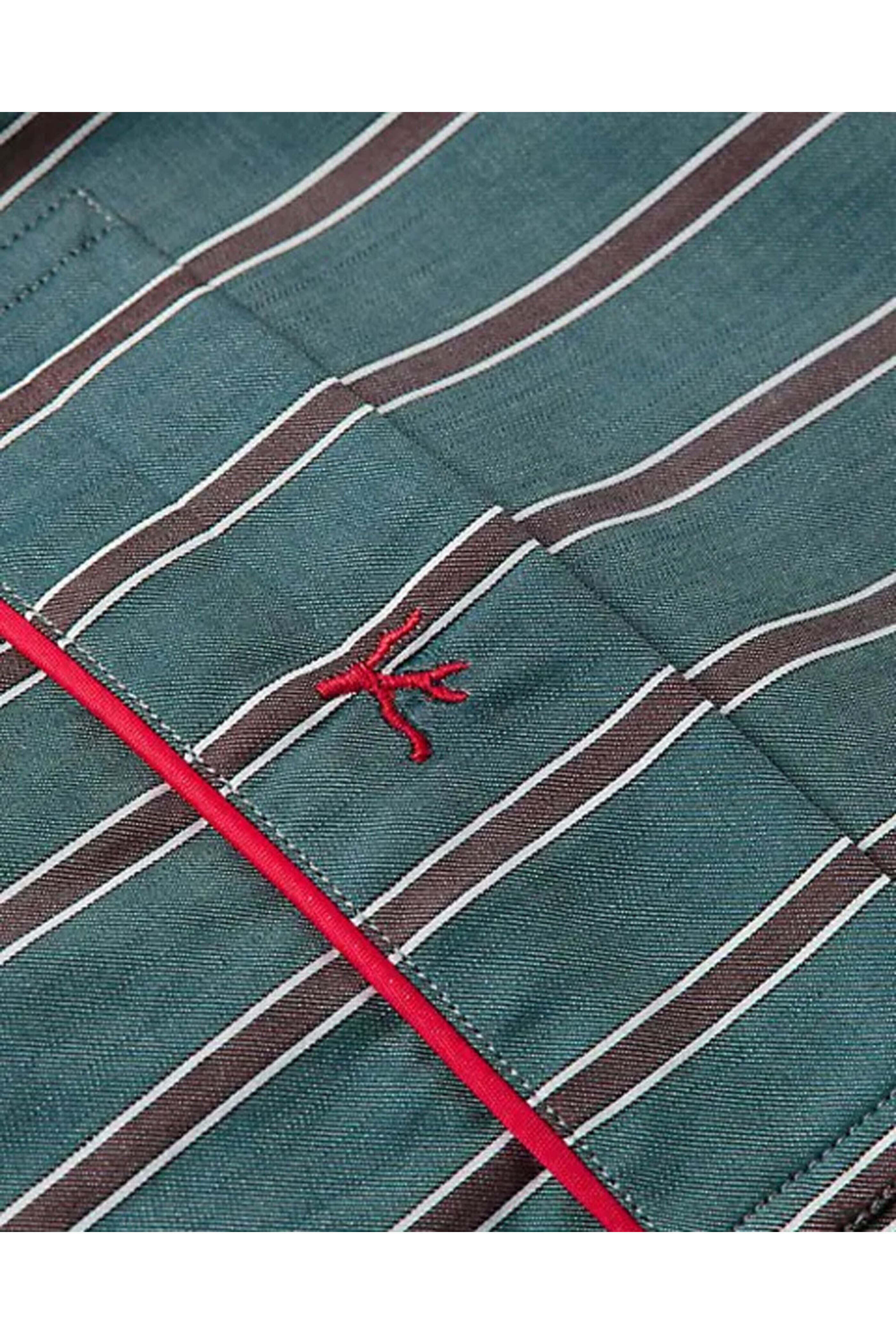 Isaia - Green Stripe Cotton Pajama Set