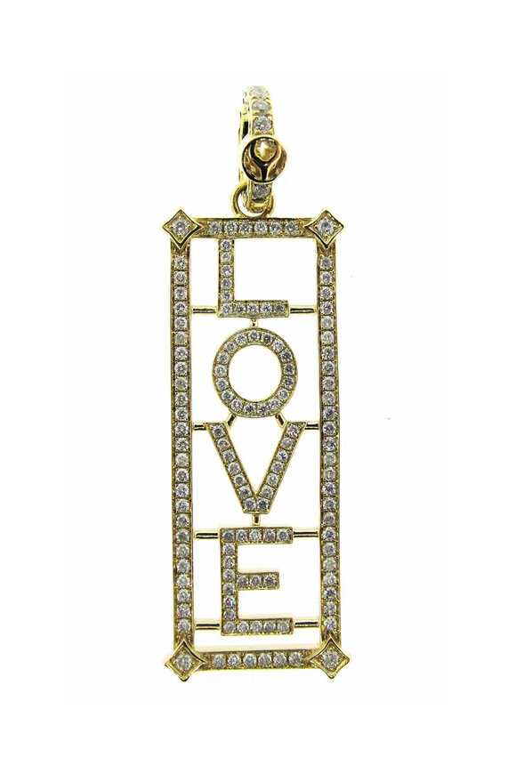 Loree Rodkin Rectangle Love Pendant