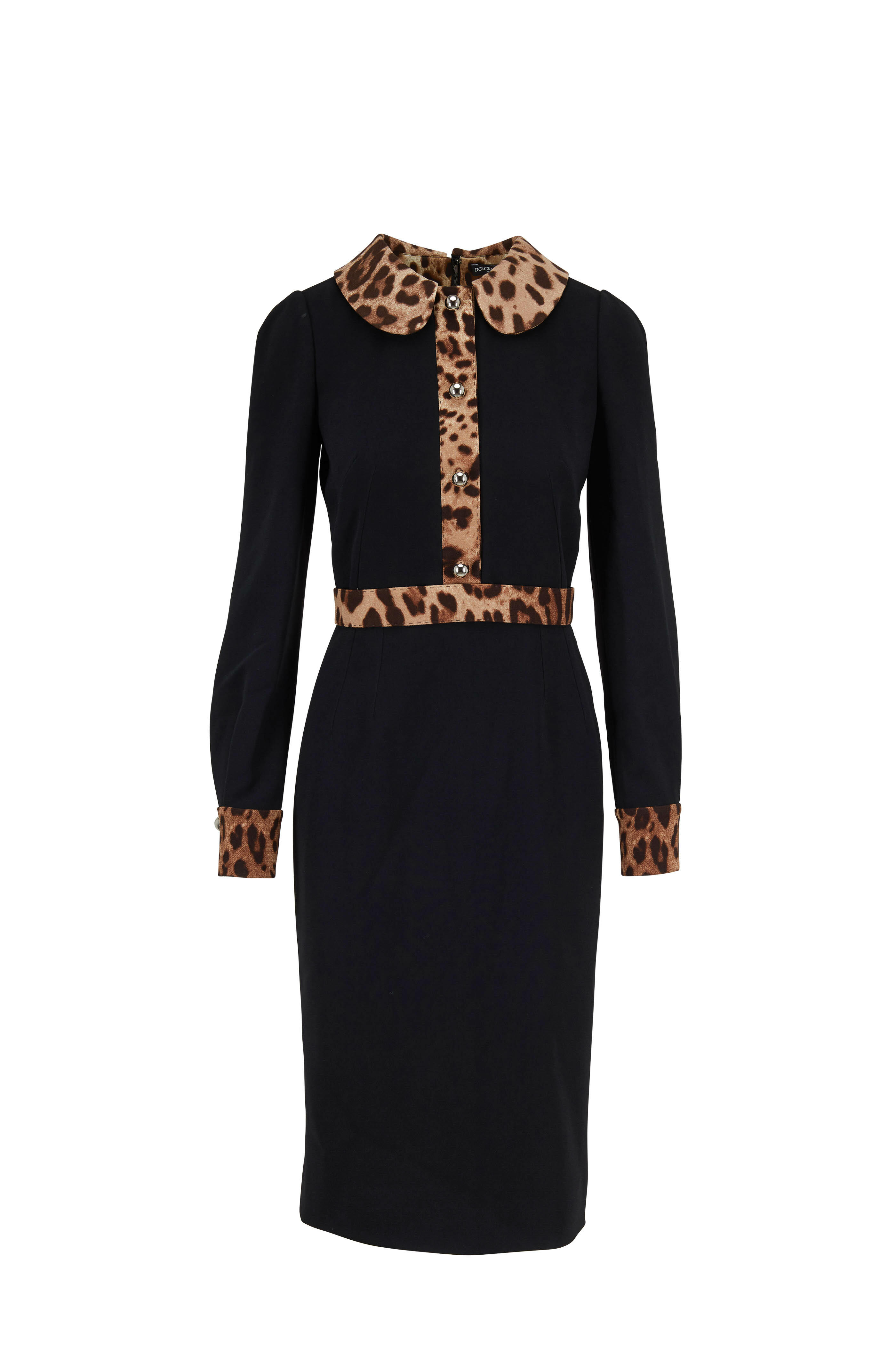 Dolce gabbana leopard rose dress best sale